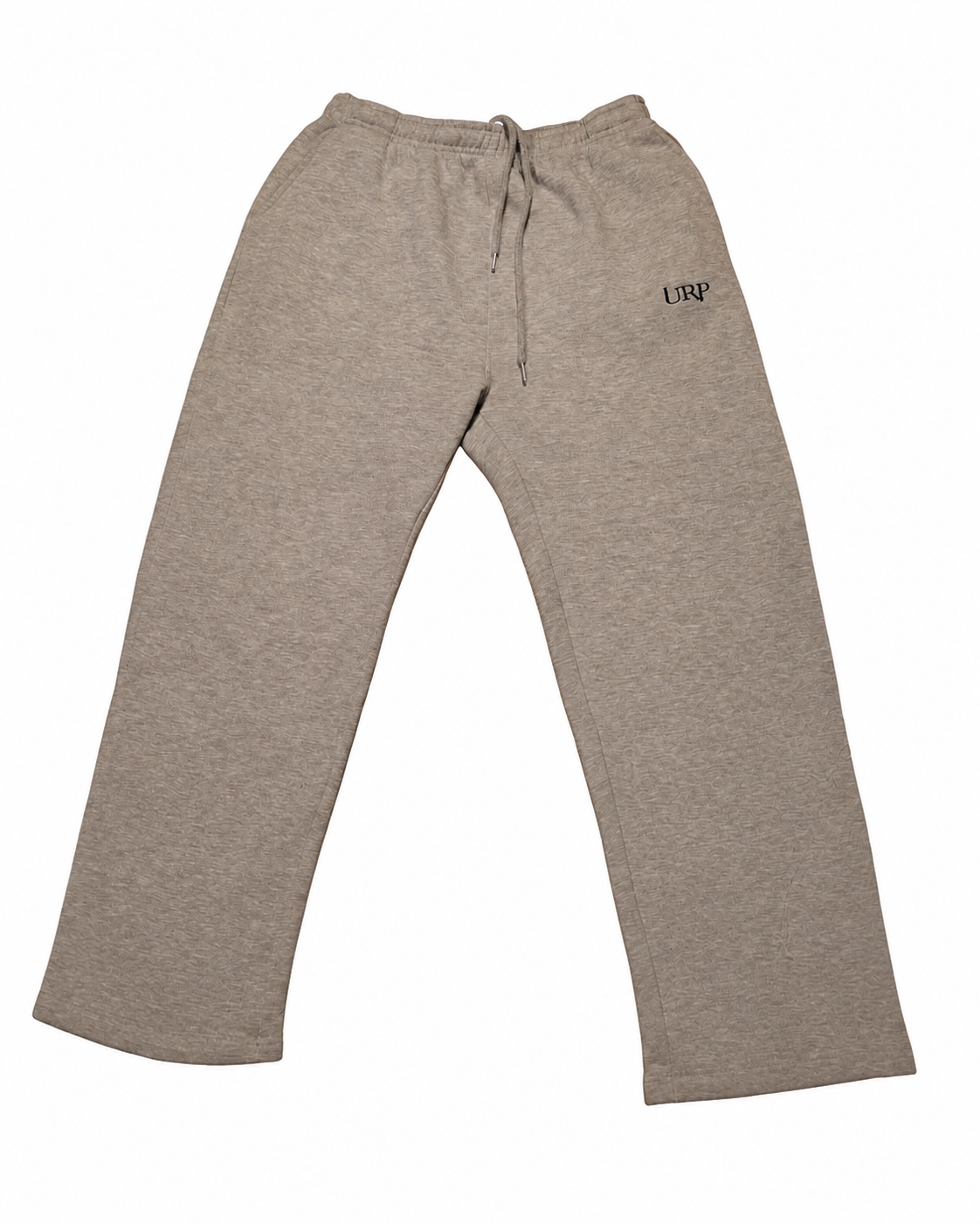 URP Fleece High-Waist Wide-Leg Jogger in Mocha Brown, front flat-lay view on a white background.