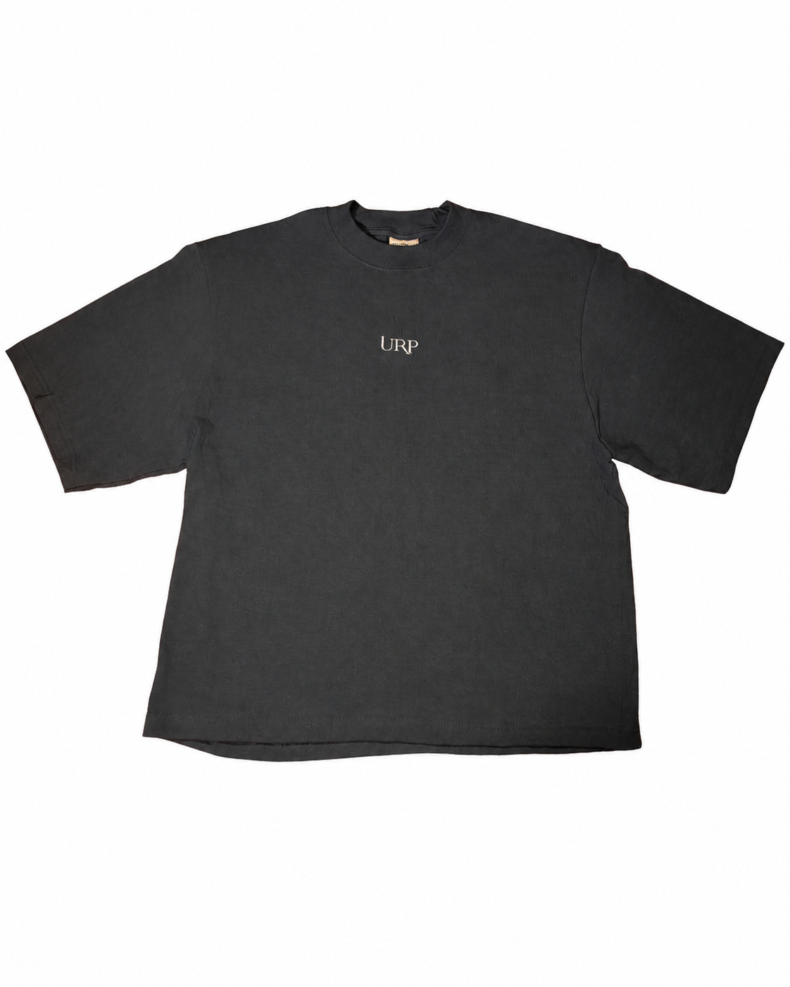 URP Oversized Heavyweight T-Shirt in Black, front flat-lay view on a white background.