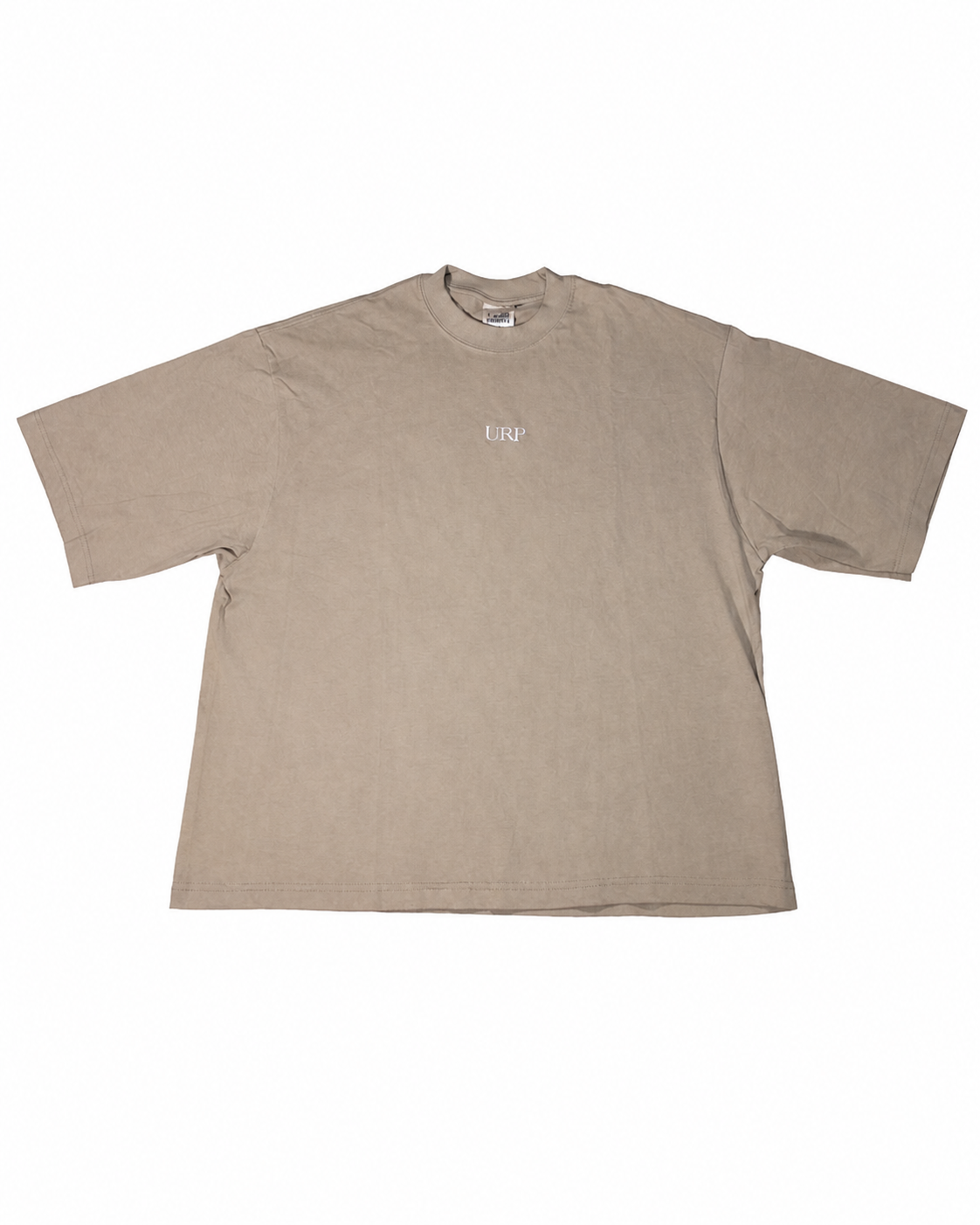 URP Oversized Heavyweight T-Shirt in Cream, front flat-lay view on a white background.
